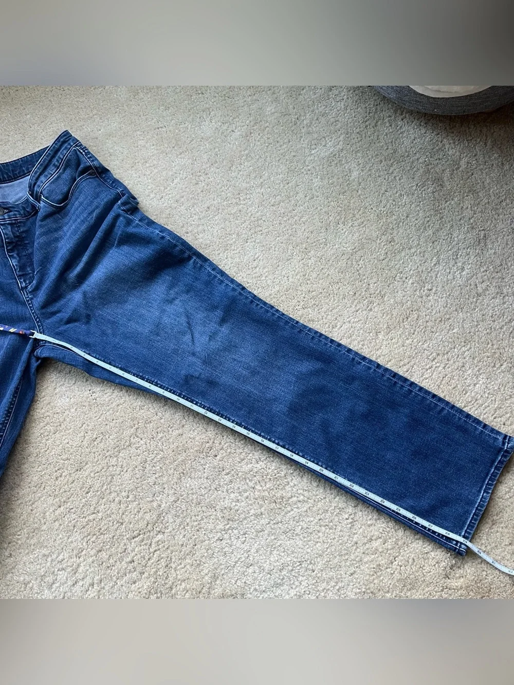 🌻Talbots Women's Flawless Five-Pocket Straight Blue Denim Jeans - 14 - VGUC
